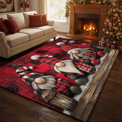 Lorva Christmas Area Rug Happy Gnomes