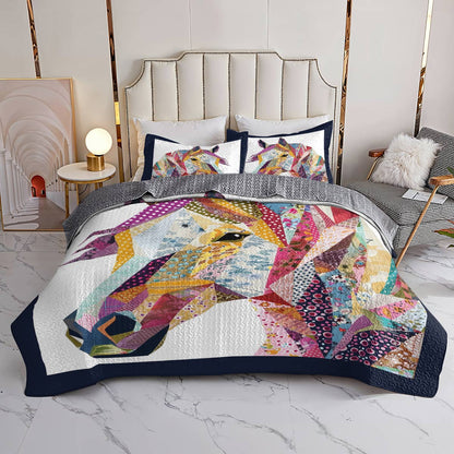 Lorva Horse All Season Quilt 3-Piece Set Horse Harmony