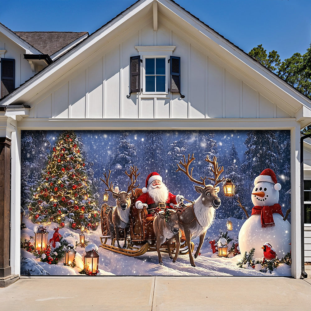 Lorva Christmas Garage Door Banner Decoration Peace