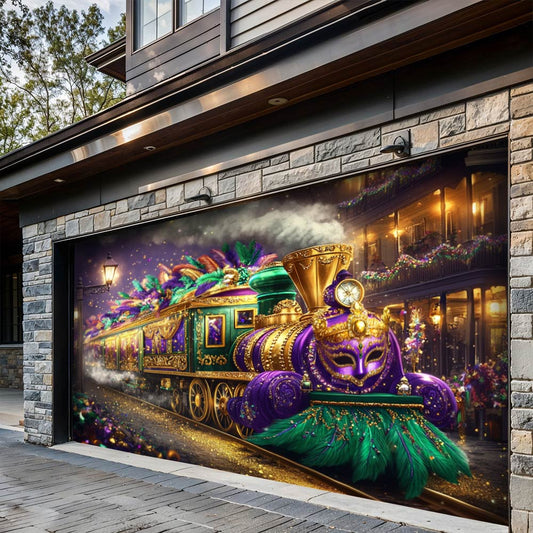 Lorva Garage Door Banner Decoration Carnival Of Kings Train