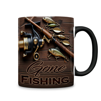 Lorva Personalized Mug Gone Fishing