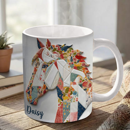 Lorva Personalized Mug Charming Floral Horse
