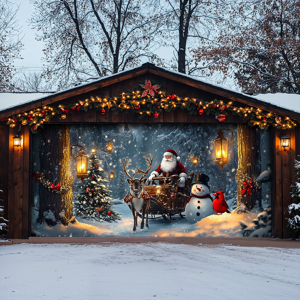 Lorva Christmas Garage Door Banner Decoration A Storybook Christmas Night