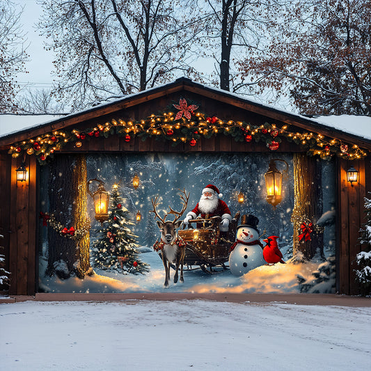 Lorva Christmas Garage Door Banner Decoration A Storybook Christmas Night