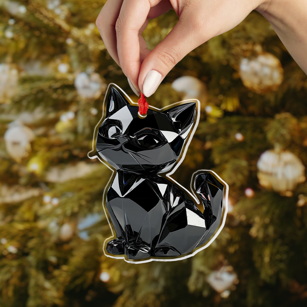 Lorva Black Cat 2D Acrylic Ornament Cuteness Overload