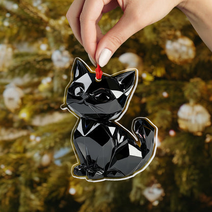 Lorva Black Cat 2D Acrylic Ornament Cuteness Overload