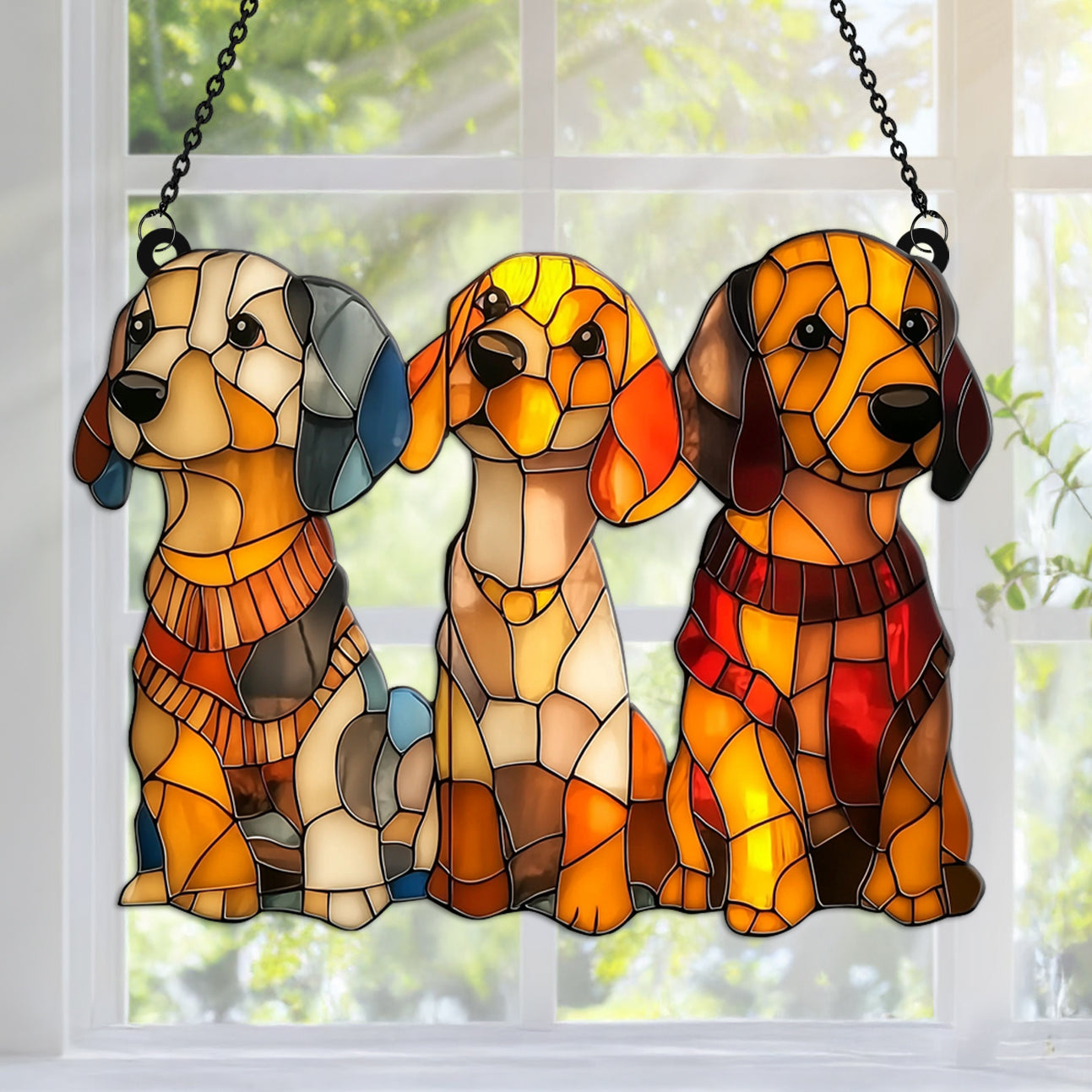 Lorva Suncatcher Cute Dachshunds
