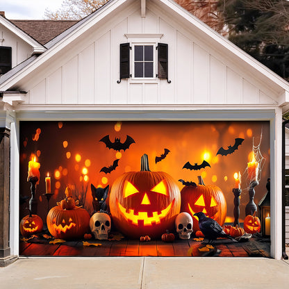 Lorva Halloween Garage Door Banner Decoration Bewitched Pumpkin Night