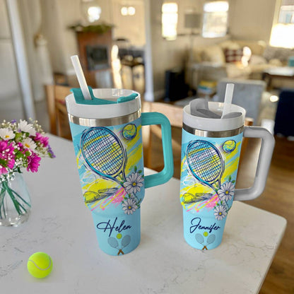 Lorva Personalized Tumbler Tennis Lovely
