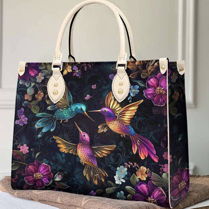 Lorva Hummingbird Leather Bag Twilight Blooms