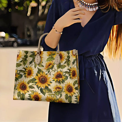 Lorva Leather Bag Happy Sunflowers