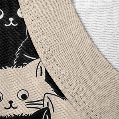 Lorva V-neck Nightshirt Cute Fat Cats