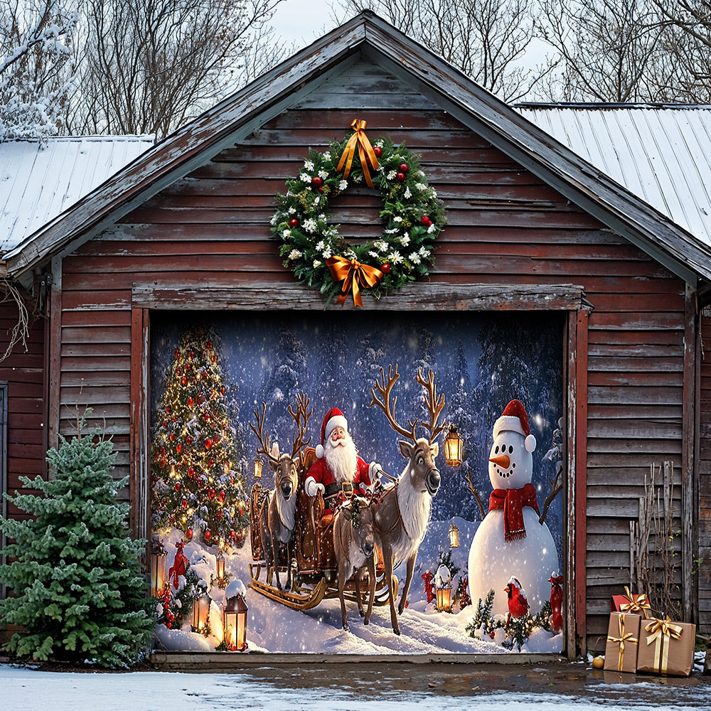 Lorva Christmas Garage Door Banner Decoration Peace