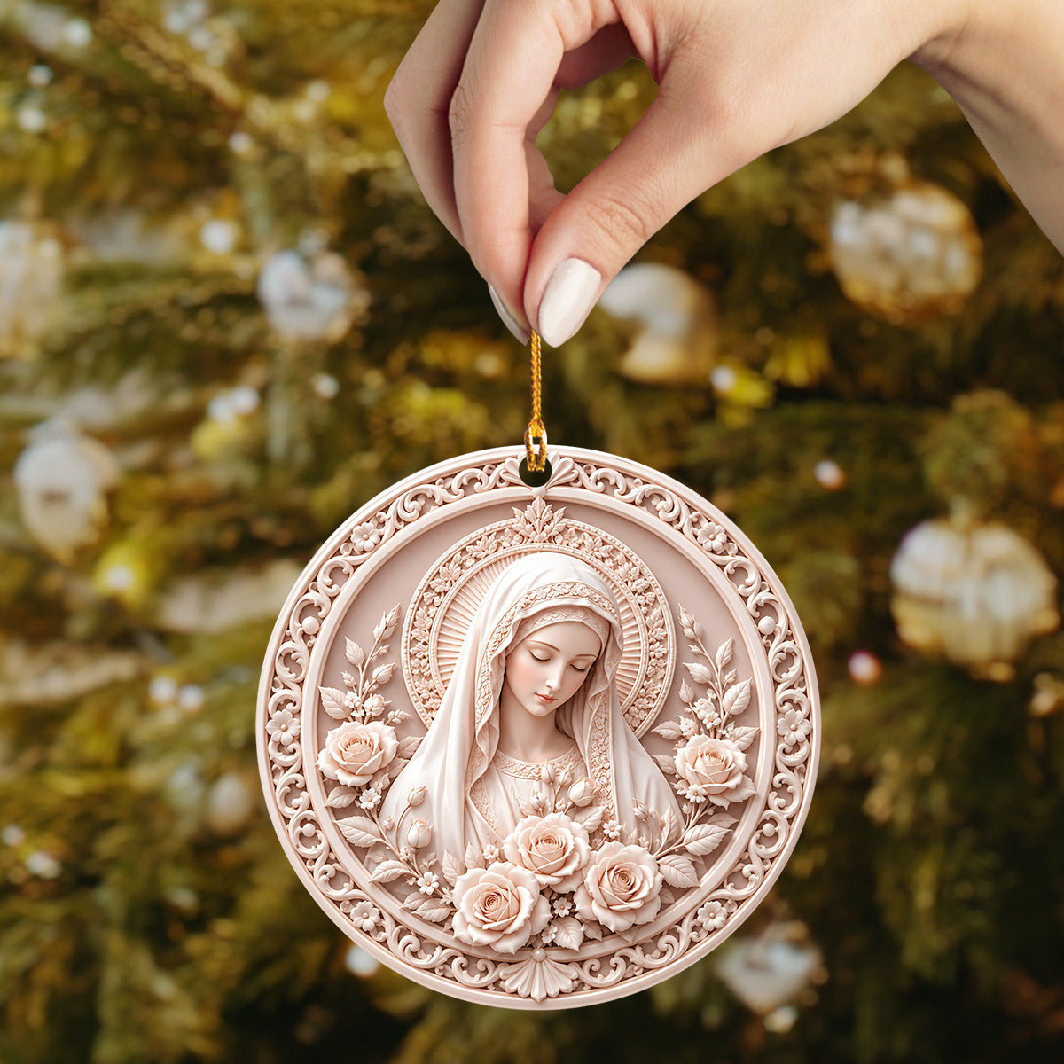 Lorva Acrylic Ornament Gentle Virgin Mary