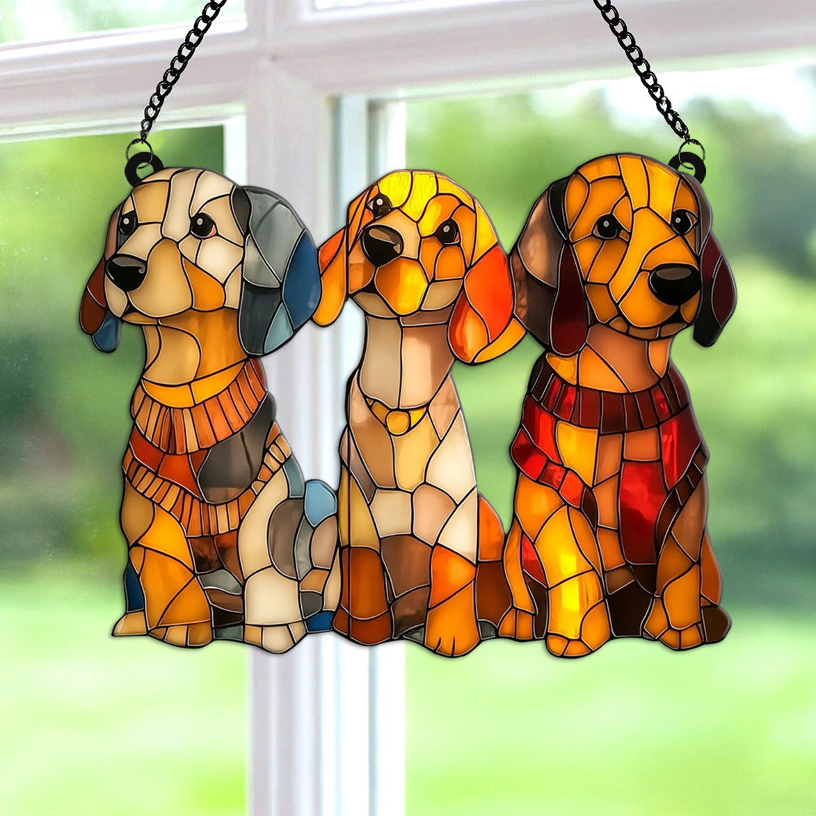 Lorva Suncatcher Cute Dachshunds