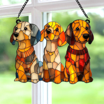 Lorva Suncatcher Cute Dachshunds