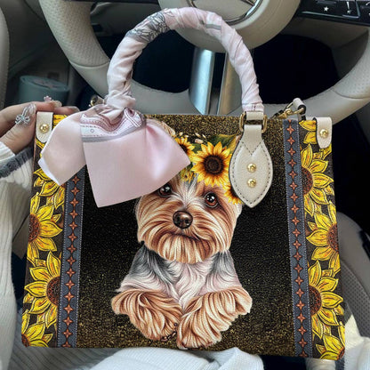 Lorva Yorkie Leather Bag You Are My Sunshine