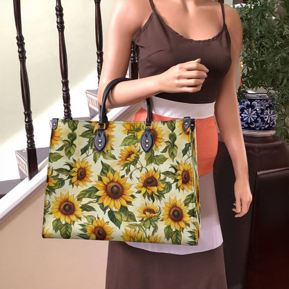 Lorva Leather Bag Happy Sunflowers