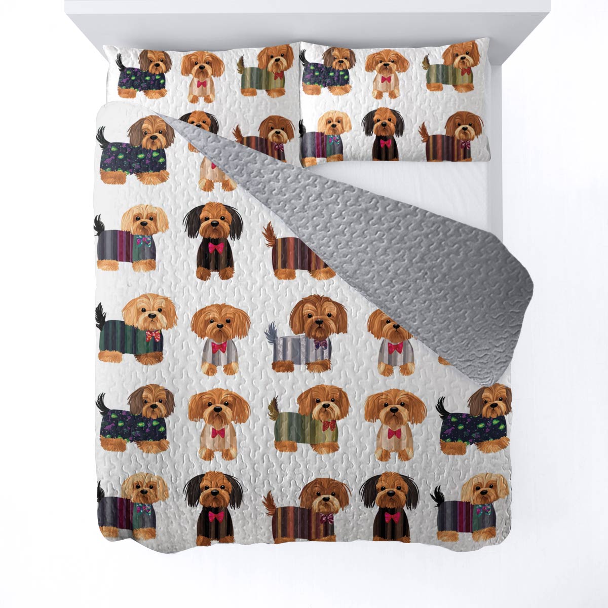 Lorva All Season Quilt 3-Piece Set Fashionable Fur Babies