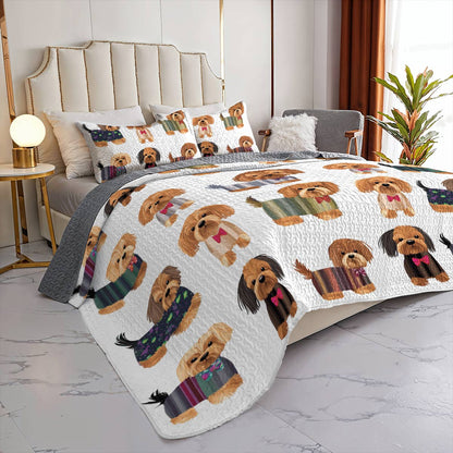 Lorva All Season Quilt 3-Piece Set Fashionable Fur Babies