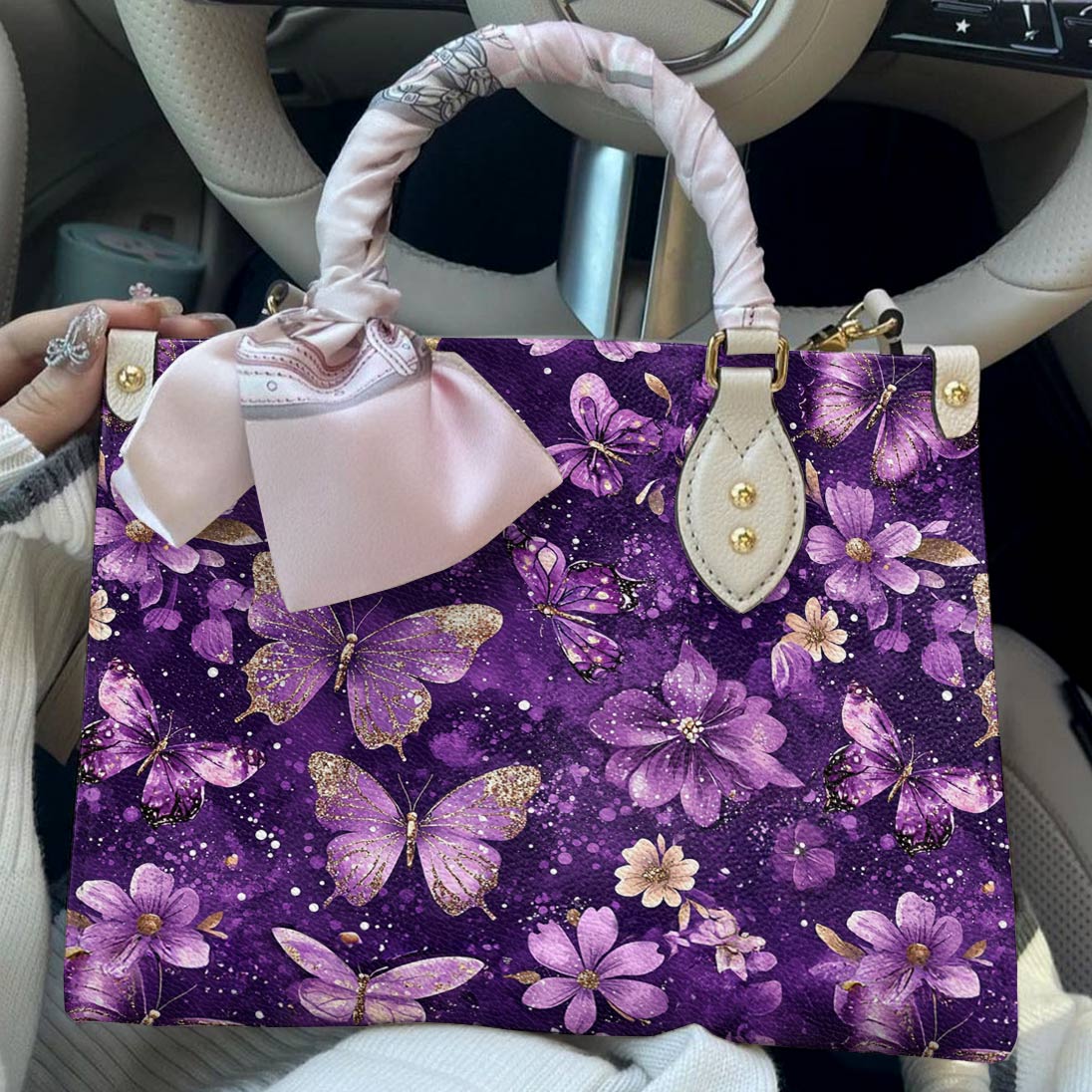 Lorva Leather Bag Velvet Wings
