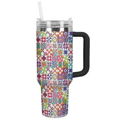 Lorva Tumbler Quilting Blocks Colorful