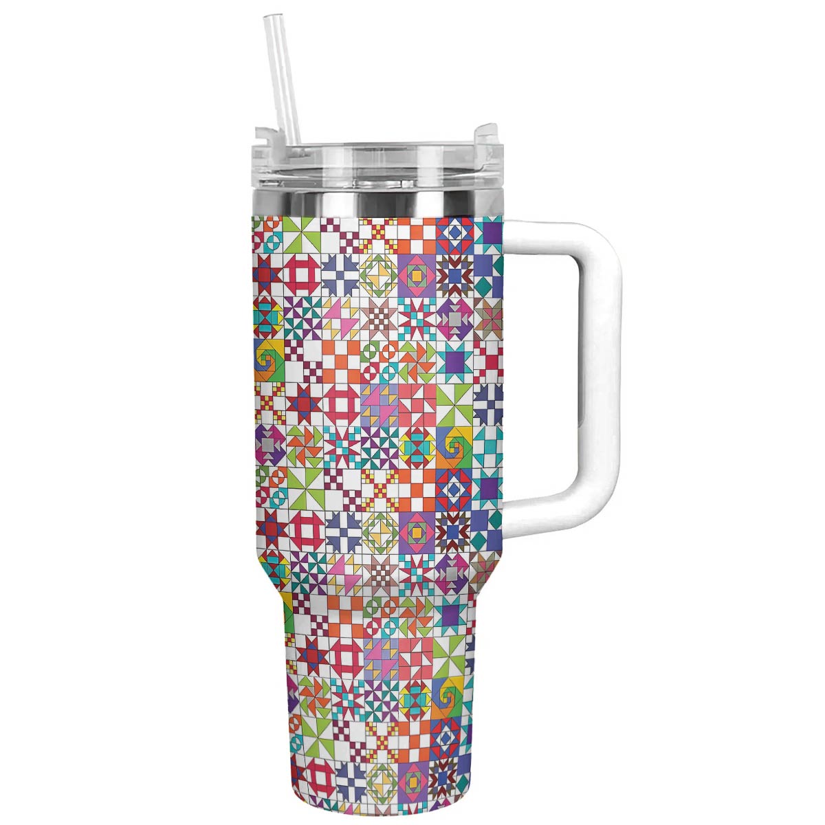 Lorva Tumbler Quilting Blocks Colorful