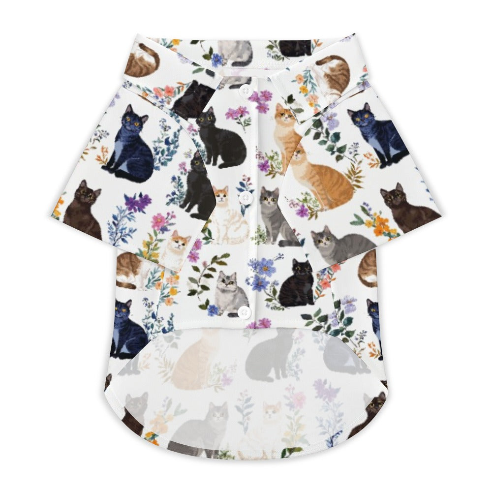 Cat Lovers shirt Charming Floral