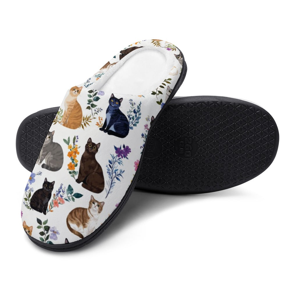 Lorva Slippers Charming Floral Cats