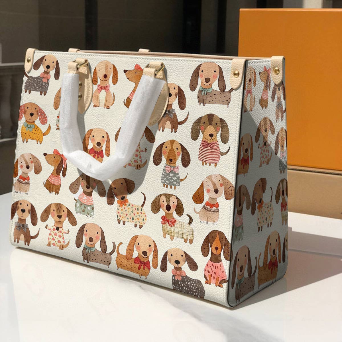 Lorva Dachshund Leather Bag Cutie Doxie