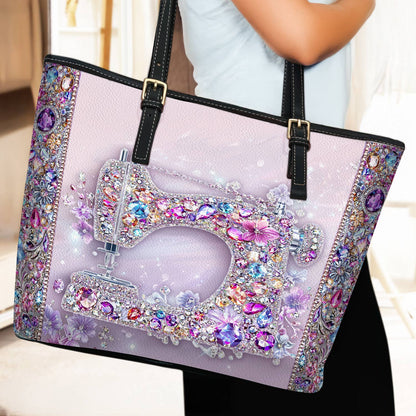 Lorva Leather Tote Bag Gentle Sewing Machine
