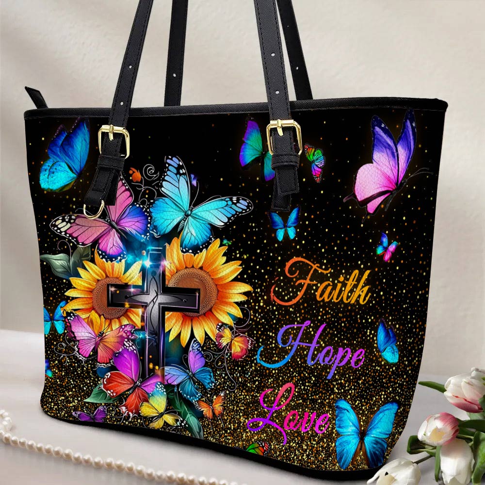 Lorva Butterfly Leather Tote Bag Sunshine & Spirit