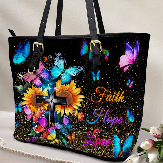 Lorva Butterfly Leather Tote Bag Sunshine & Spirit