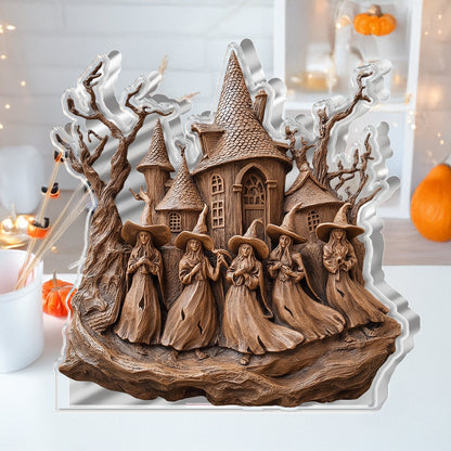 Witch Custom Shaped 2D Print Acrylic Plaque Old Witch House