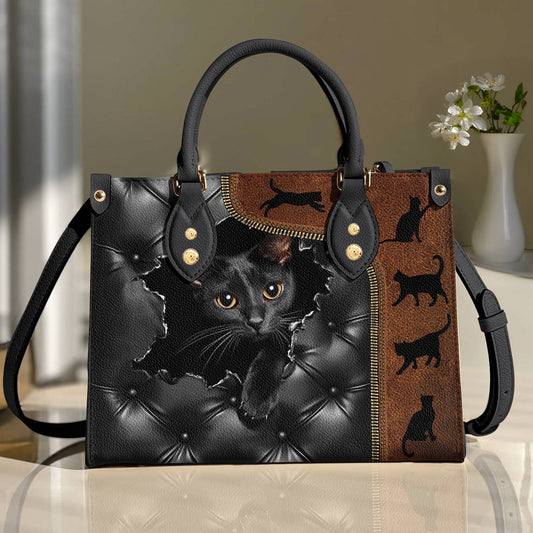 Lorva Leather Bag Gorgeous Black Cat