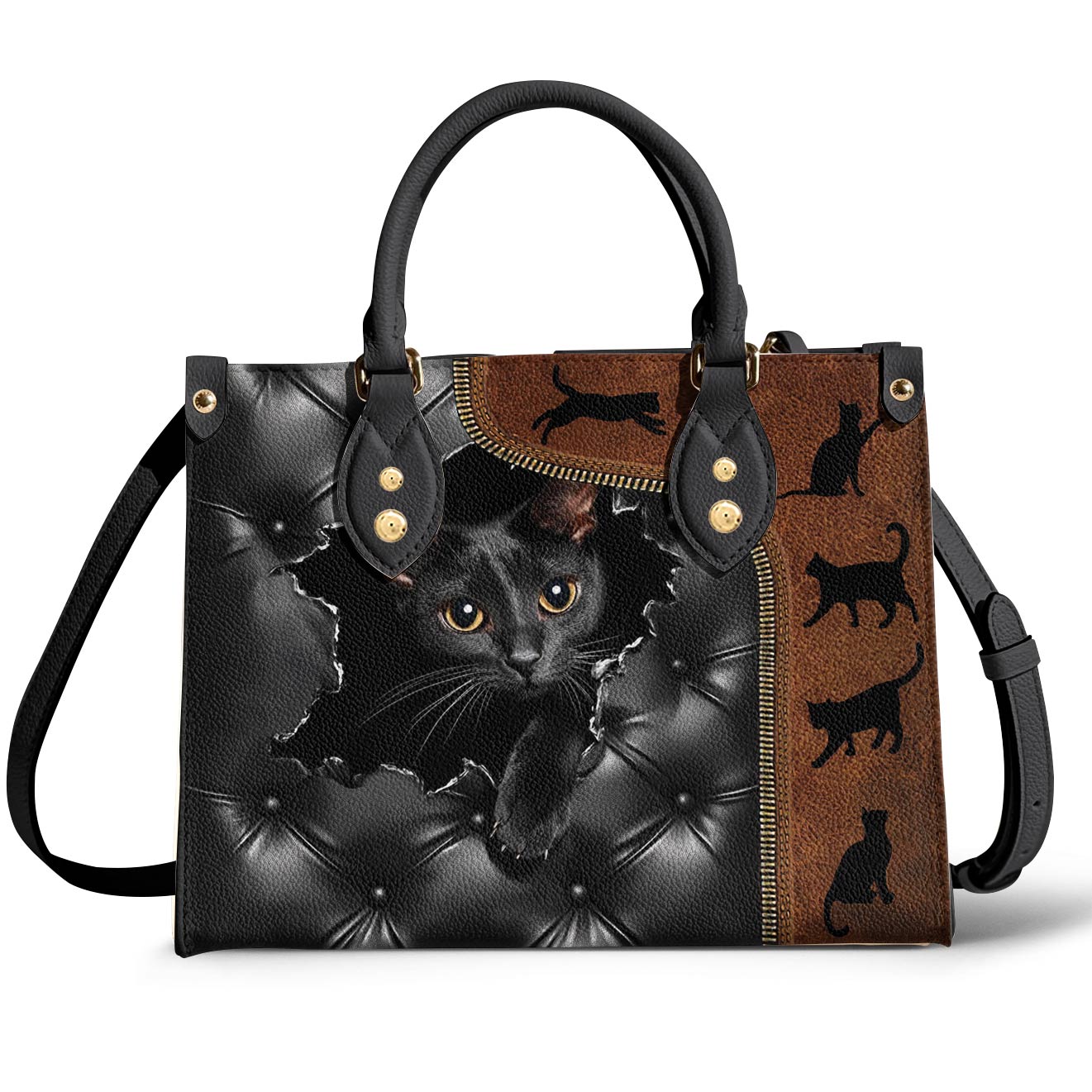 Lorva Leather Bag Gorgeous Black Cat