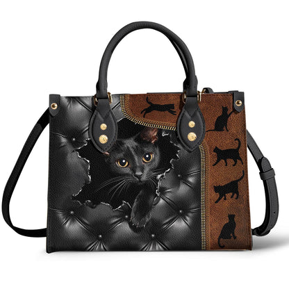 Lorva Leather Bag Gorgeous Black Cat