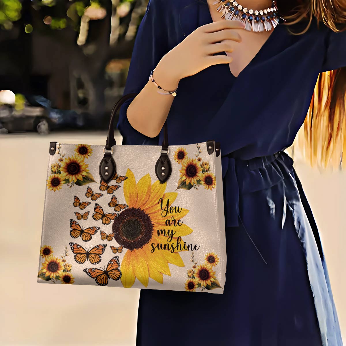 Lorva Leather Bag You Are My Sunshine