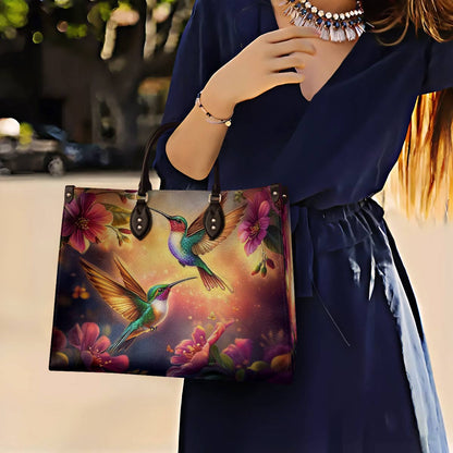 Lorva Leather Bag Everlasting Love Hummingbirds