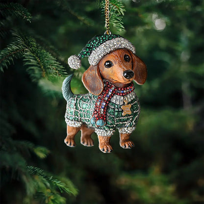Lorva Dachshund Acrylic Ornament Cute