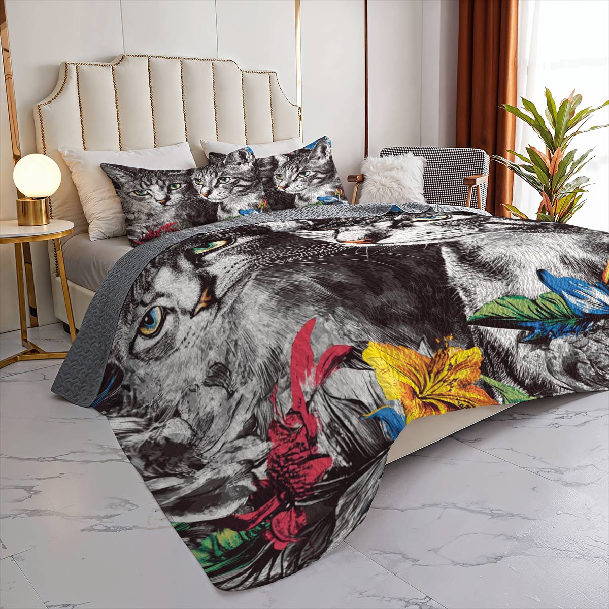 Lorva Cat All Season Quilt 3-Piece Set Everlasting Love
