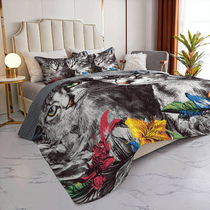 Lorva Cat All Season Quilt 3-Piece Set Everlasting Love