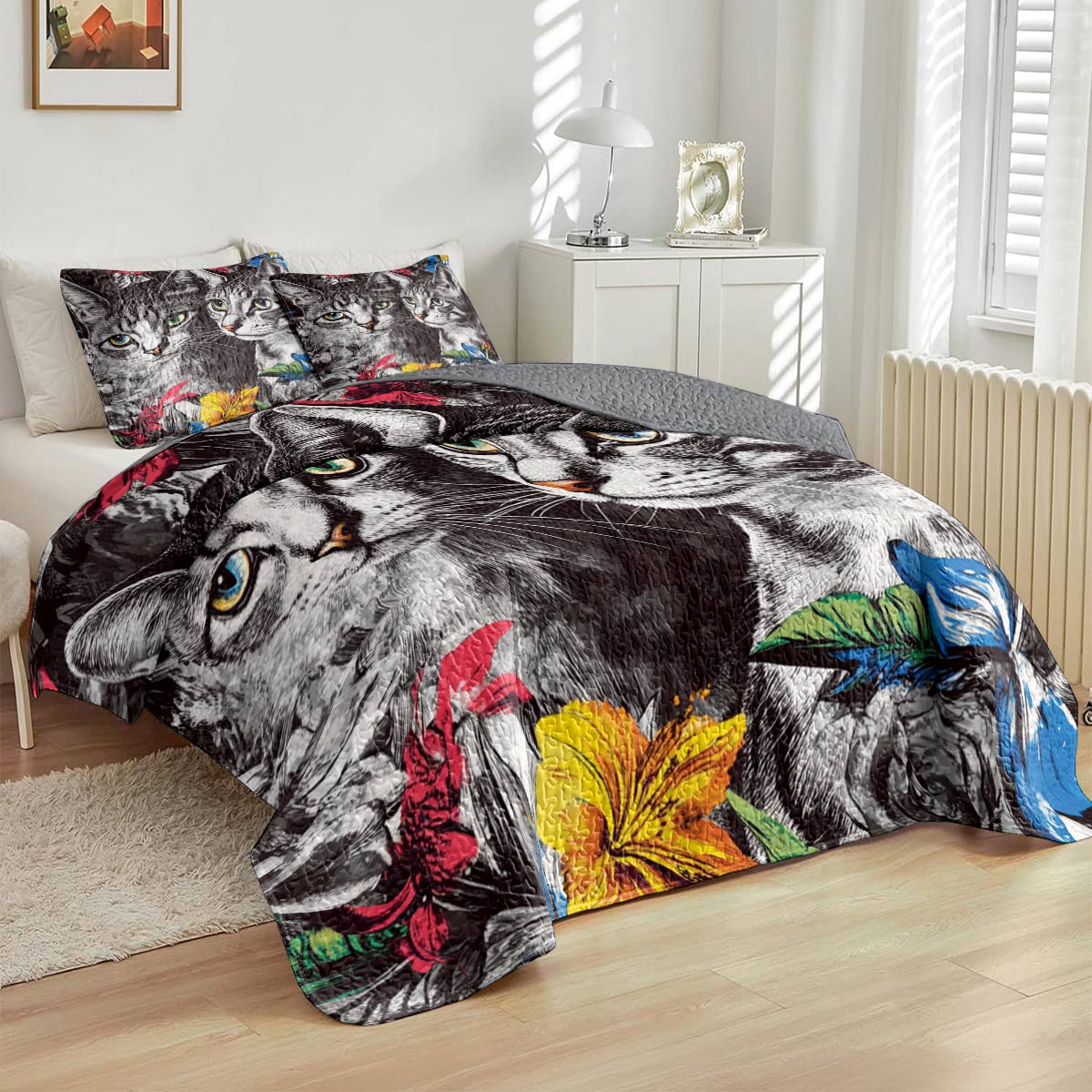 Lorva Cat All Season Quilt 3-Piece Set Everlasting Love