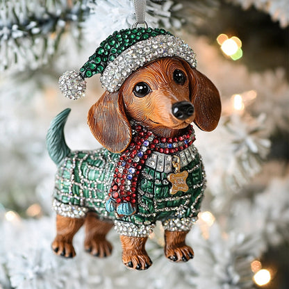 Lorva Dachshund Acrylic Ornament Cute