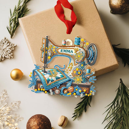 Lorva Sewing Personalized 2D Acrylic Ornament Stitch & Sparkle
