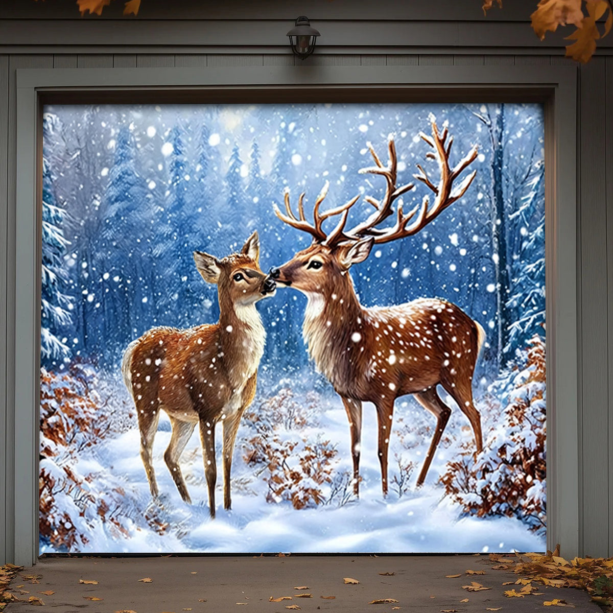 Lorva Deer Garage Door Banner Decoration The Silent Glade