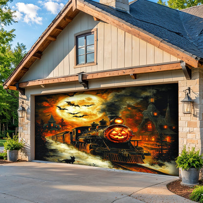 Lorva Halloween Garage Door Banner Decoration Pumpkin Express Halloween