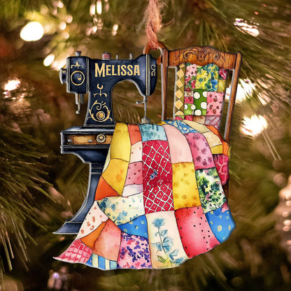 Lorva Sewing Personalized 2D Acrylic Ornament Sew Merry