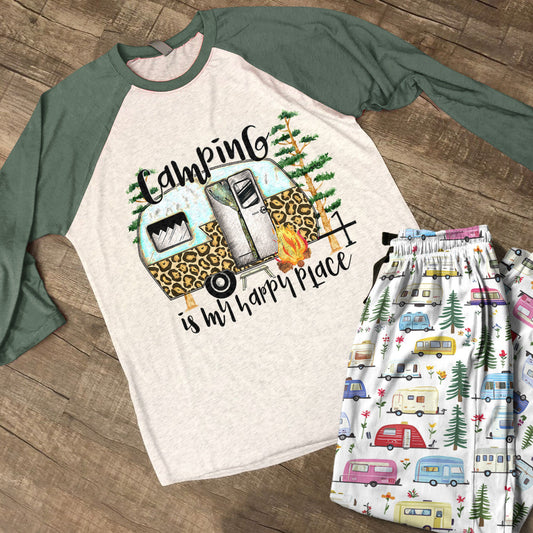Lorva Raglan Lounge Pajamas Camping Is My Happy Place