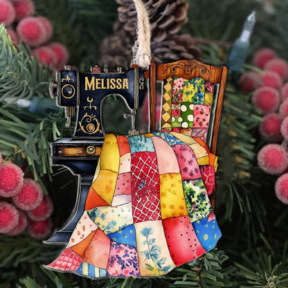 Lorva Sewing Personalized 2D Acrylic Ornament Sew Merry